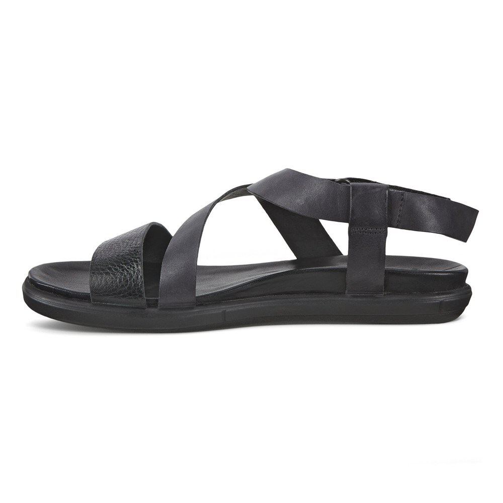 ECCO Womens Sandals Black - Simpil Flat - LZM-234560